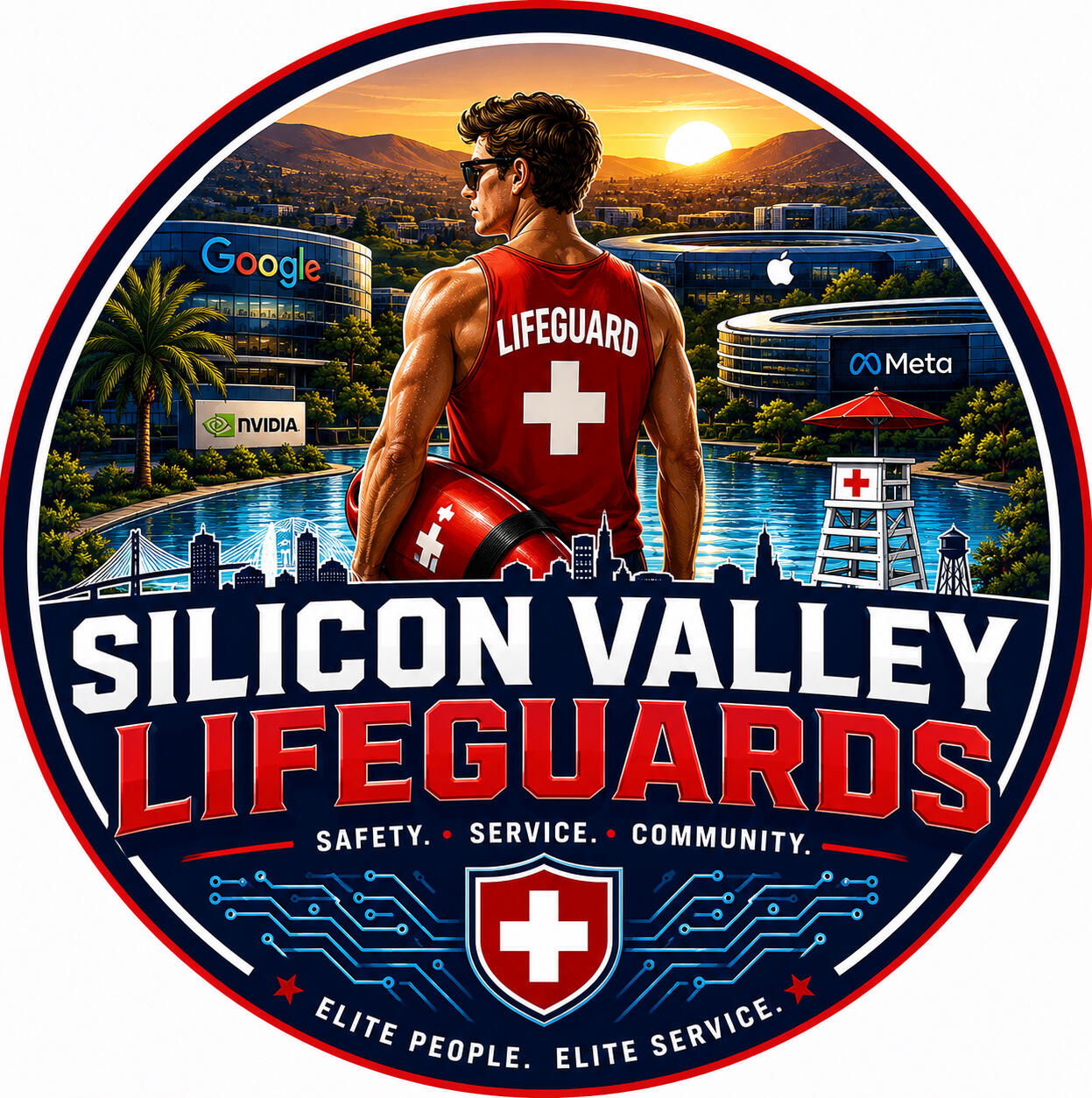 Silicon Valley Lifeguards Silicon Valley Bay area private lifeguard pool party private guards water safety birthday lake